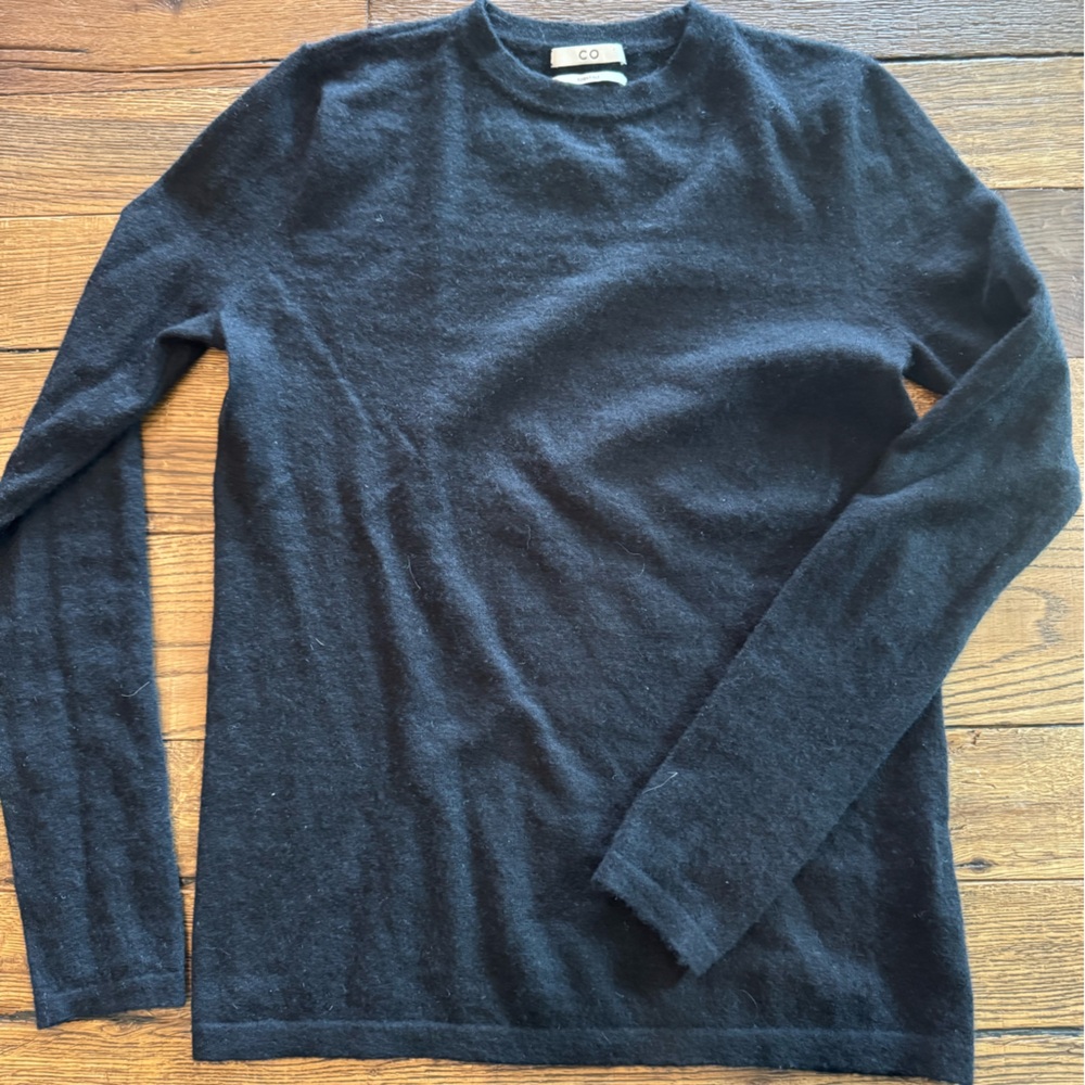 CO women's Classic Black Crewneck Sweater